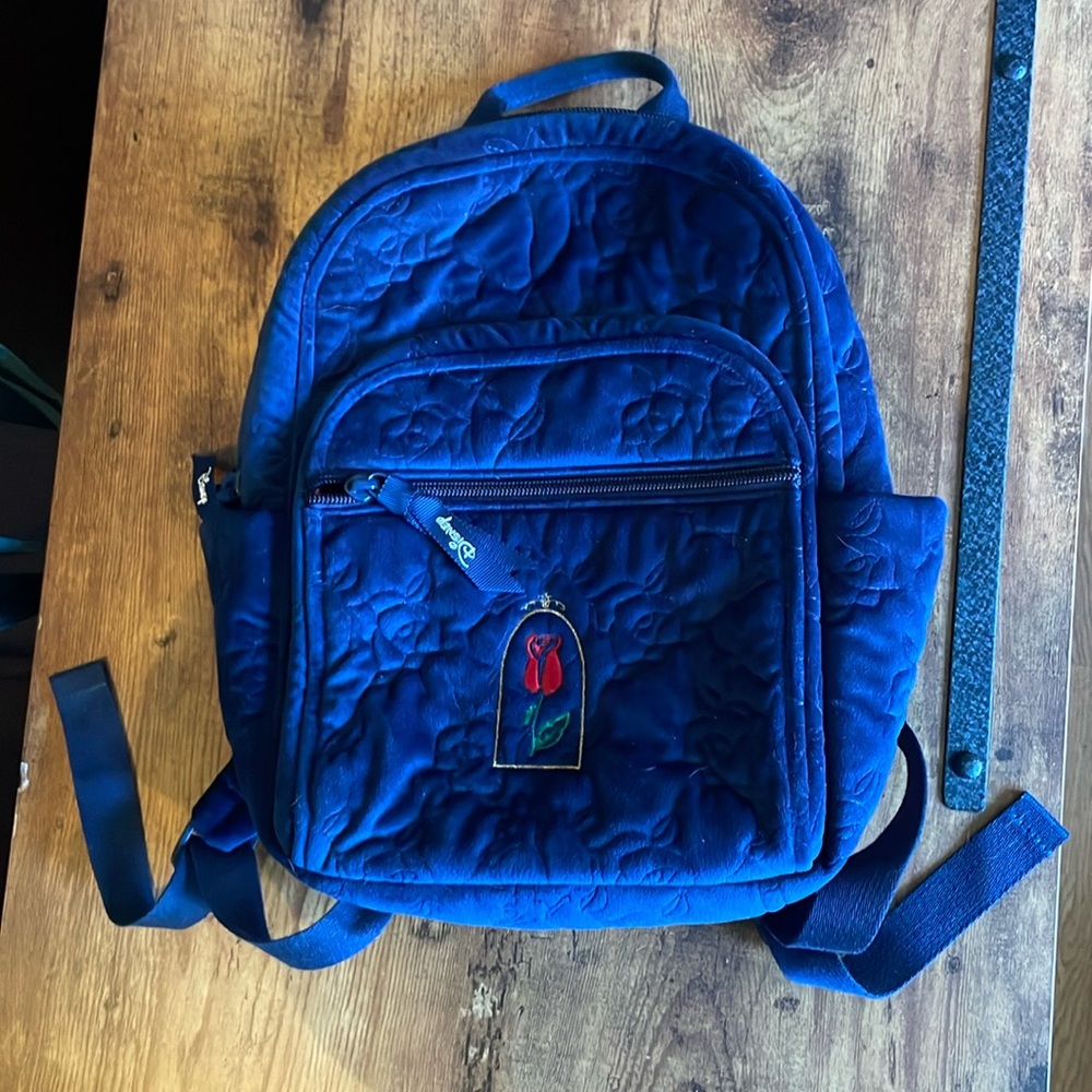 Vera Bradley Beauty and the Beast velvet mini small backpack